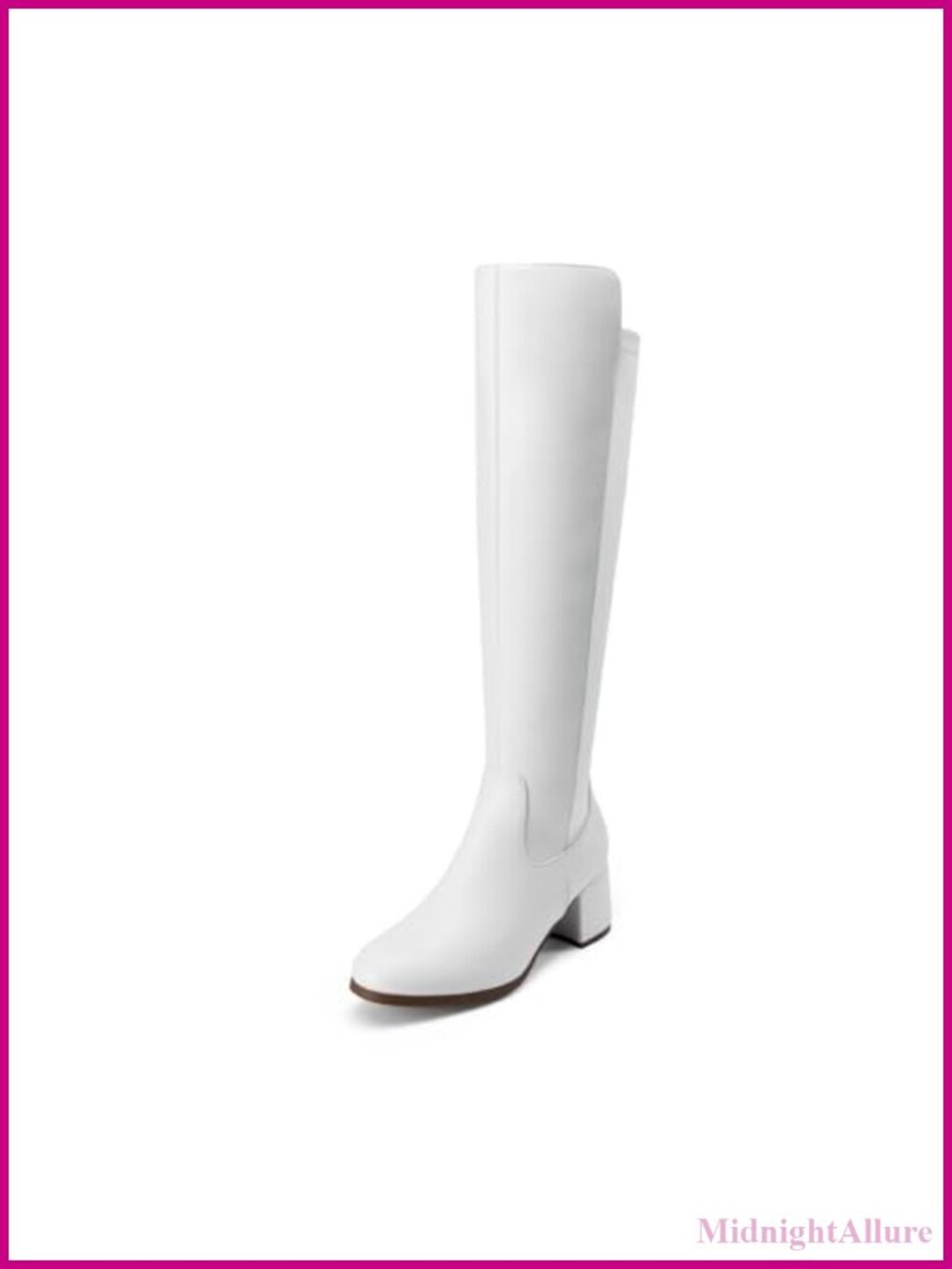 Women's Knee High Stretchy Fashion Boots with Block Heel